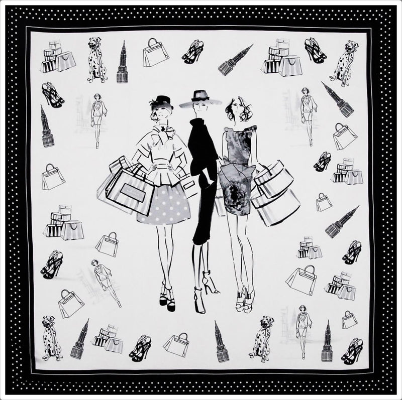 Silk scarf "Stylish women" - Empire of O'Z