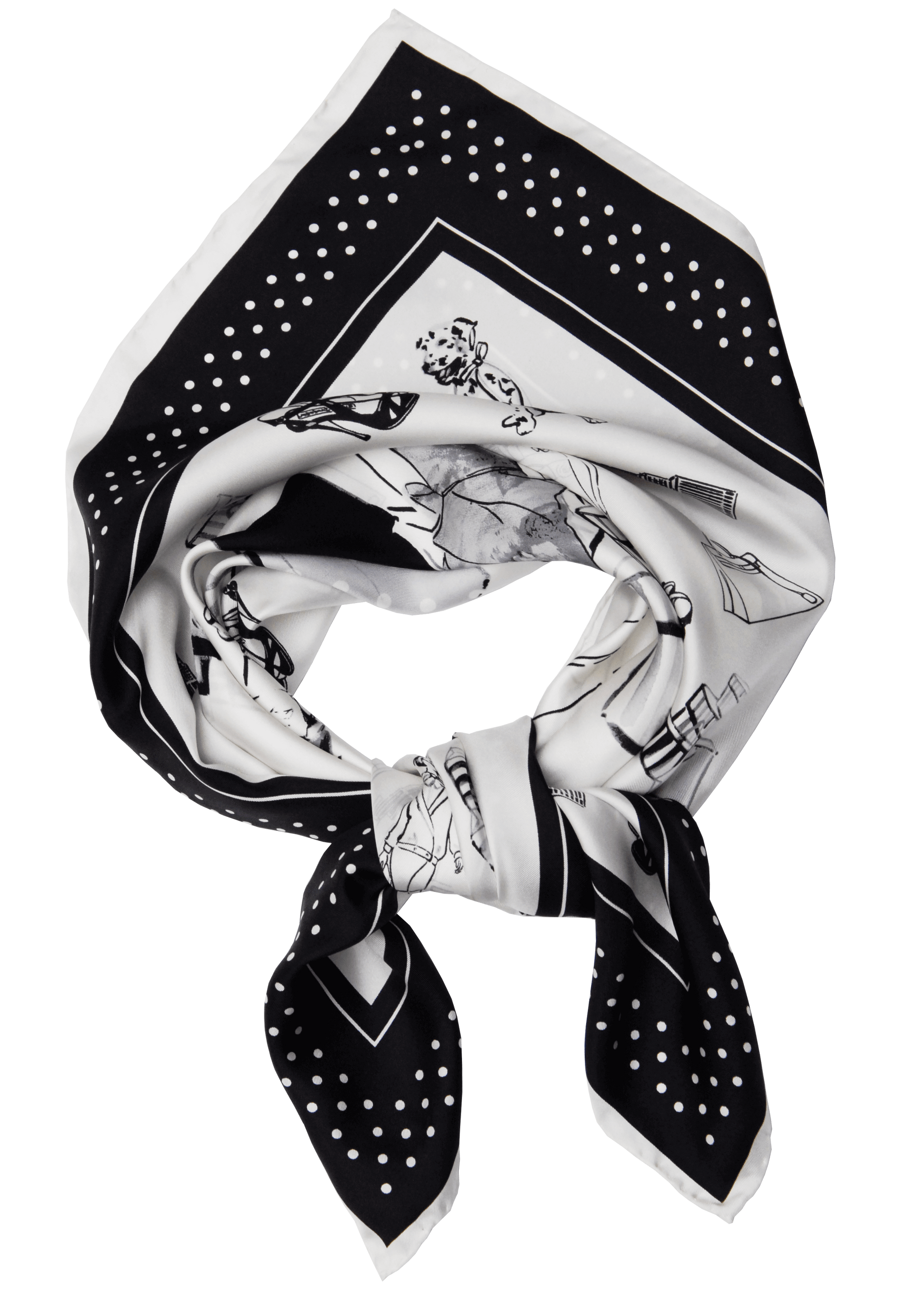 Silk scarf "Stylish women" - Empire of O'Z