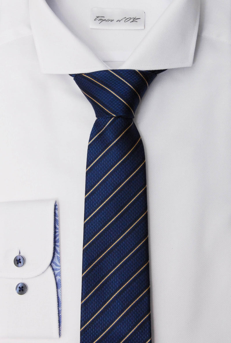Silk tie with striped print - Empire of O'Z